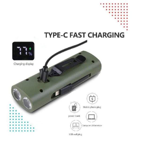 3-in-1 LED Flashlight Power Bank USB Charging - Image 5