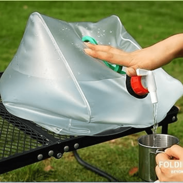 Outdoor Folding Water Bag Collapsible Storage Bucket with Tap 20L - Image 4