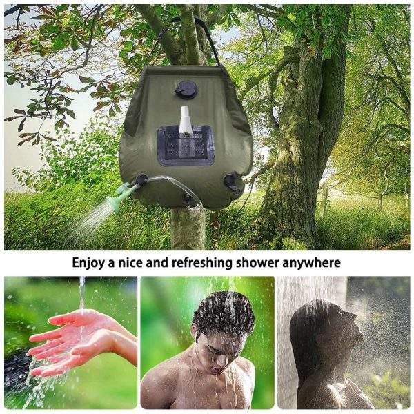Shower Bag Camping Portable 5 Gallon/20L Solar Quick Heating - Image 3