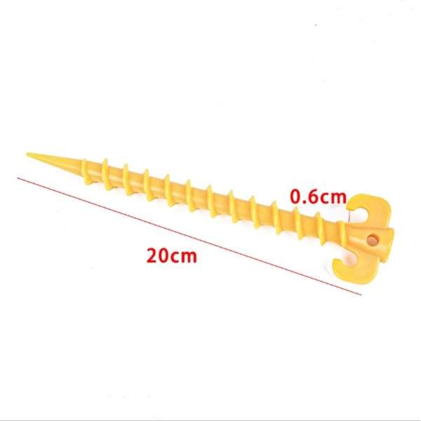 6 Heavy-Duty Plastic Camping Tent Spiral Pegs (Pack of 6) - Image 6