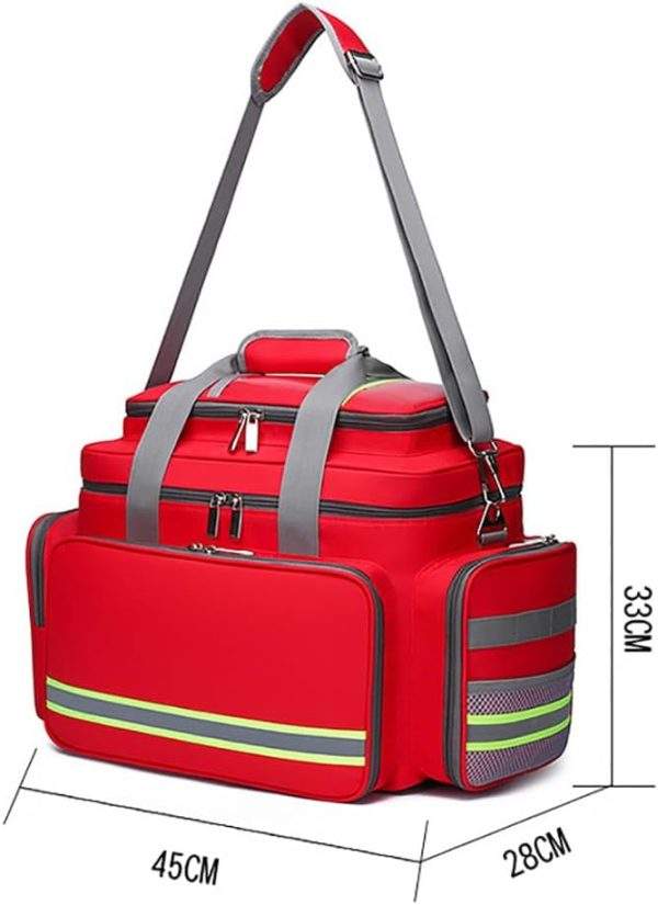 Professional First Aid Bag with Reflective Strips Large Capacity - Image 9