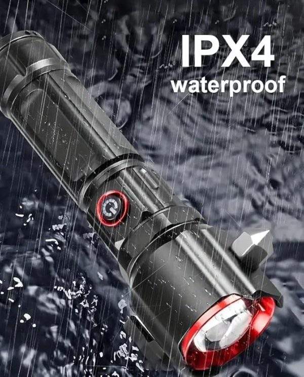 Emergency flashlight, power bank, glass breaker and belt cutter - Image 6