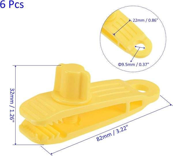 6 Pack Tent Screw Clips, Strong Lock Grip - Image 5