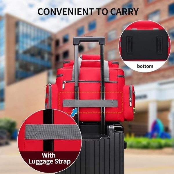 Professional First Aid Bag with Reflective Strips Large Capacity - Image 3