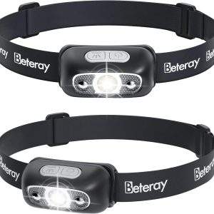 Headlamp 300 Lumens IPX4 LED Sensor USB Rechargeable