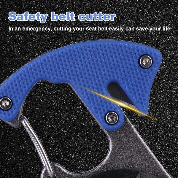 LED Keychain Flashlight: 7 Light Modes, Safety Cutter, Glass Hammer - Image 5