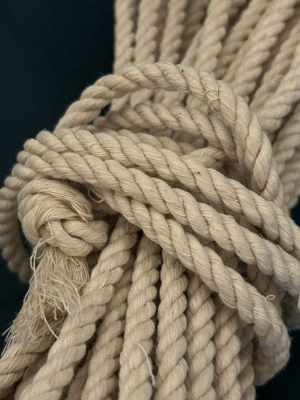 Rope Soft Hemp Cord 6 mm Dual Braided Rope 15 meters