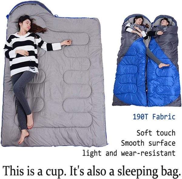 Sleeping Bag Three Season Waterproof with Portable Bag - Image 2