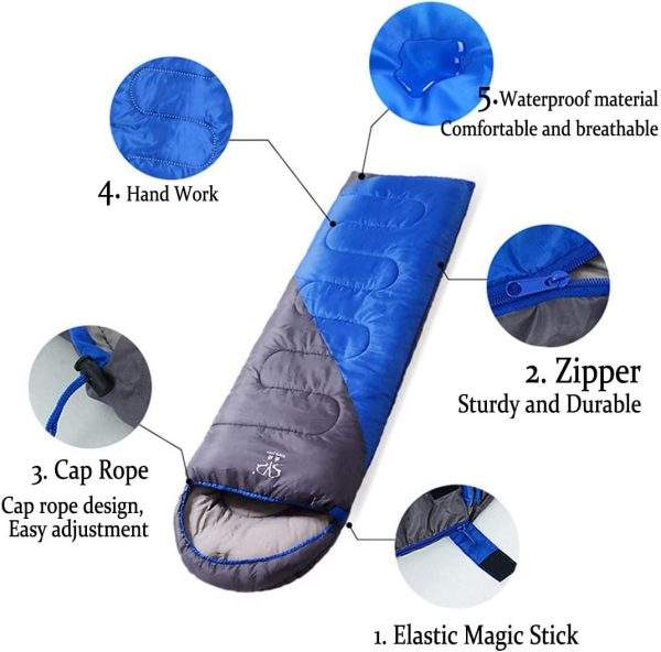 Sleeping Bag Three Season Waterproof with Portable Bag - Image 3