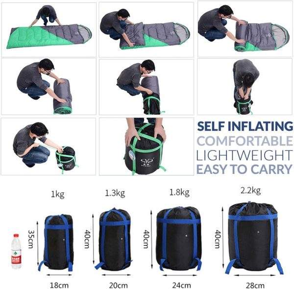 Sleeping Bag Three Season Waterproof with Portable Bag - Image 6