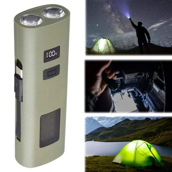 3-in-1 LED Flashlight Power Bank USB Charging - Image 4