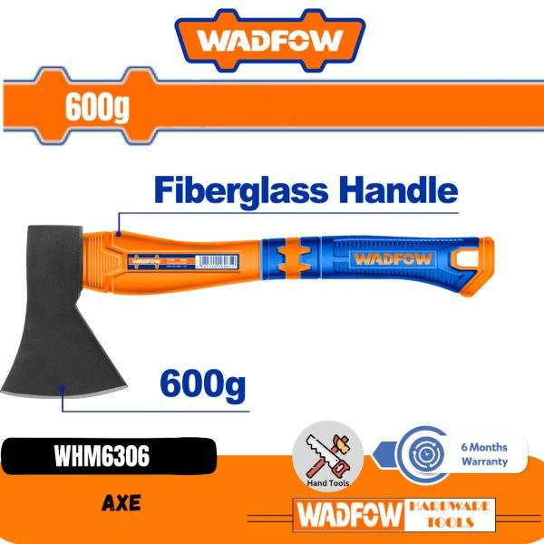 Wadfow AXE Drop-forged Carbon Steel Hammerhead with Fiberglass Handle (600gm) - Image 2