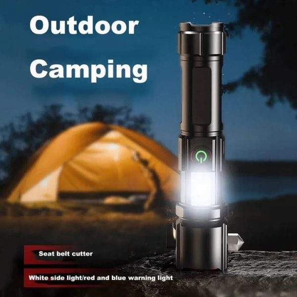 Emergency flashlight, power bank, glass breaker and belt cutter - Image 10