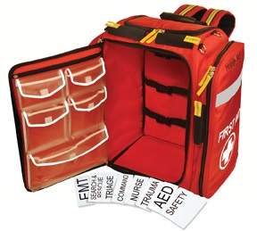 Professional First Aid Bag with Reflective Strips Medium Capacity (Branded)
